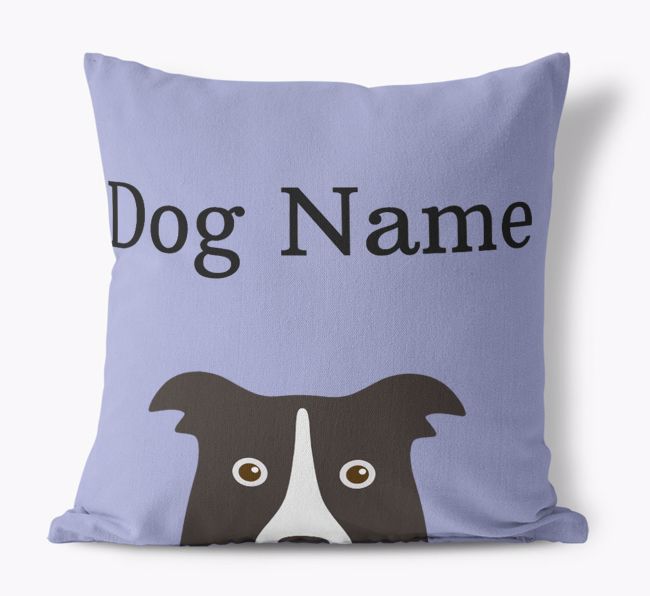 {dogsName}'s Icon & Name: Personalised {breedFullName} Canvas Cushion